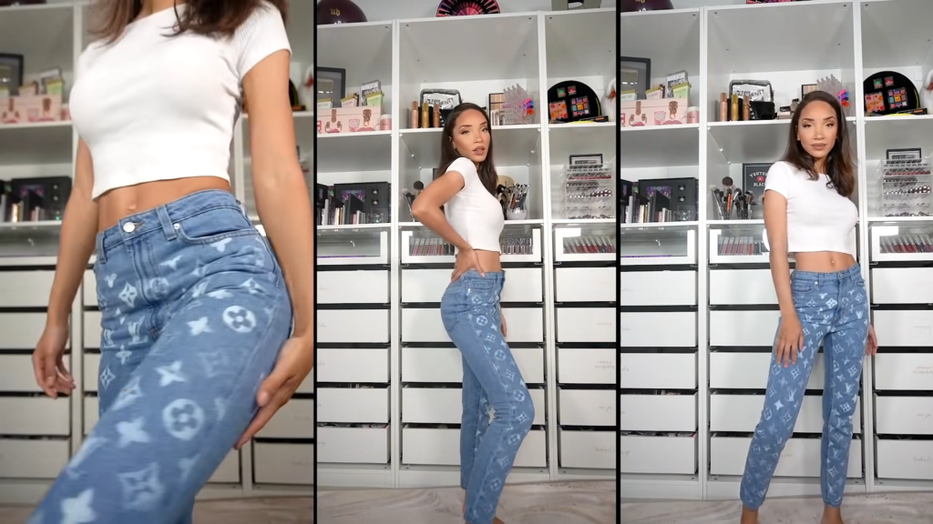 DIY Louis Vuitton Bleach Jeans